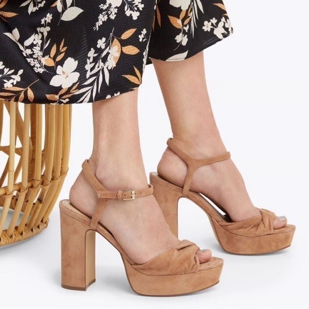 Draper James Paloma Platform Light Brown Size US 8.5/ EU 39
